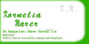 kornelia marer business card